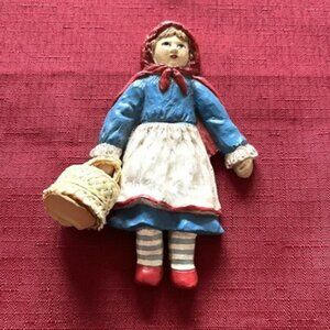 Vintage 1984 Charlee Mcgee Hand Painted Little Red Riding Hood Figurine